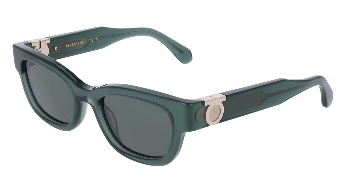 FERRAGAMO SF2067S (317) TRANSPARENT GREEN 52-20-140