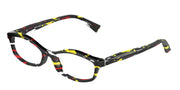 Alain Mikli A00701J Red Yellow Stained Glass Eyeglasses