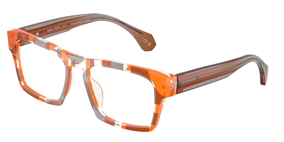 Alain Mikli A03508X Crystal/Grey/Orange Eyeglasses