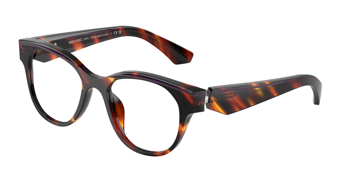 Alain Mikli A03520 Striped Havana/Purple Eyeglasses