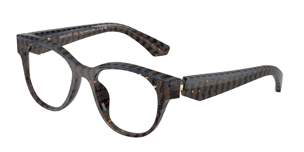 Alain Mikli A03520 New Damier Havana/Opal Blue Eyeglasses
