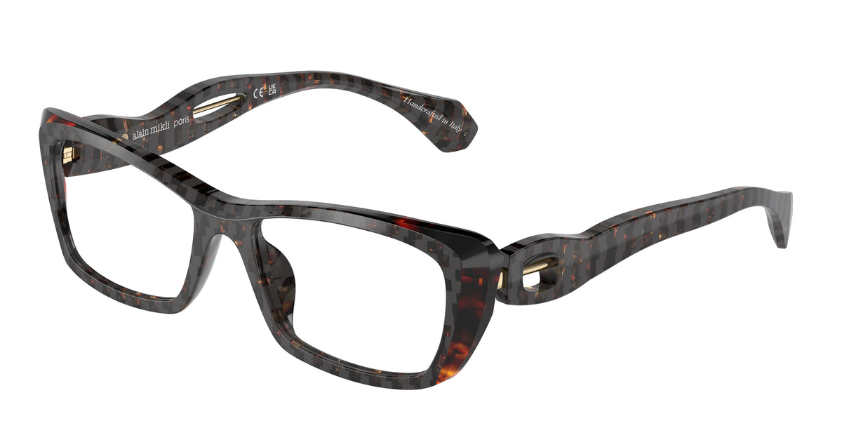 Alain Mikli A03522 Damier Brown Grey/Havana/Grey Eyeglasses