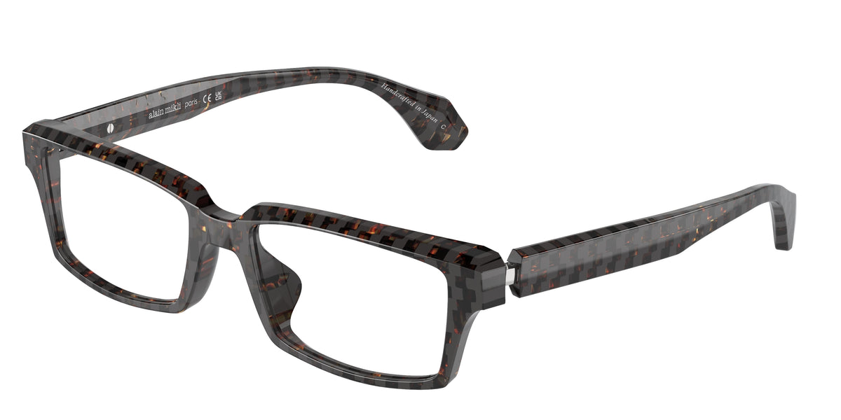 Alain Mikli A03524D New Damier Brown Grey Eyeglasses
