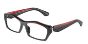 Alain Mikli A03525 Pointillee Black/Transparent Red Eyeglasses