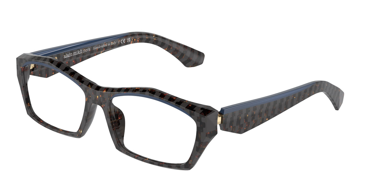 Alain Mikli A03525 Damier Brown Grey/Opal Blue Eyeglasses