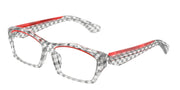 Alain Mikli A03525 Damier Black Transparent/Rouge Nacree Eyeglasses