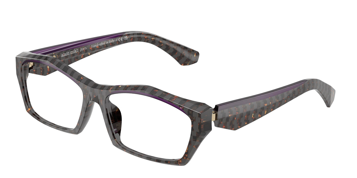 Alain Mikli A03525 Damier Havana/Opal Purple Eyeglasses