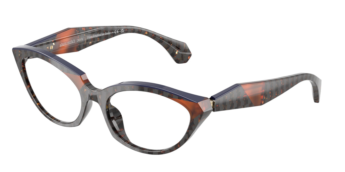 Alain Mikli A03529 Damier Havana/Havana/Blue Eyeglasses