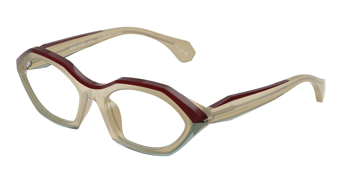 Alain Mikli A03530M Bourdeaux/Opal Green/Light Blue Eyeglasses