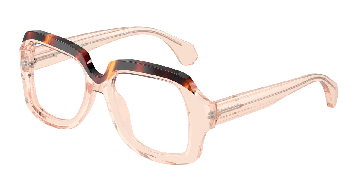 Alain Mikli A03533 Striped Havana/Transparent Peach Eyeglasses