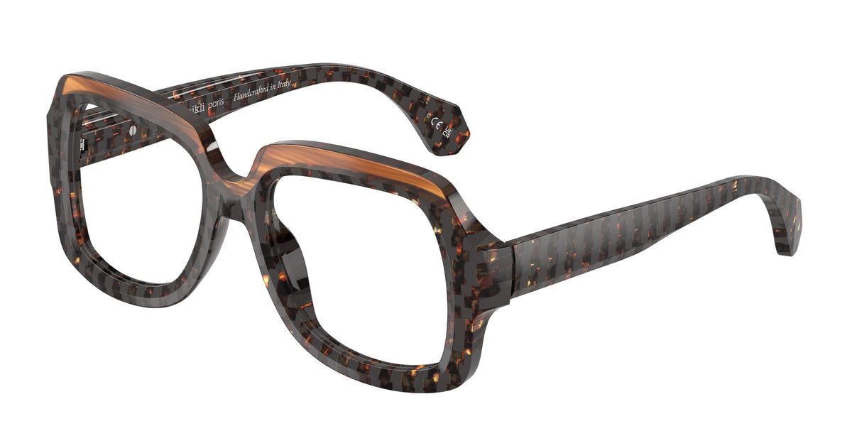 Alain Mikli A03533 Havana Damier/Striped Havana Eyeglasses