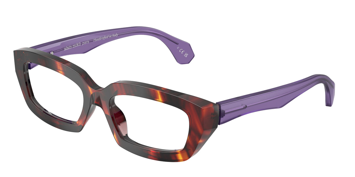 Alain Mikli A03536 Striped Havana Brown Yellow Eyeglasses