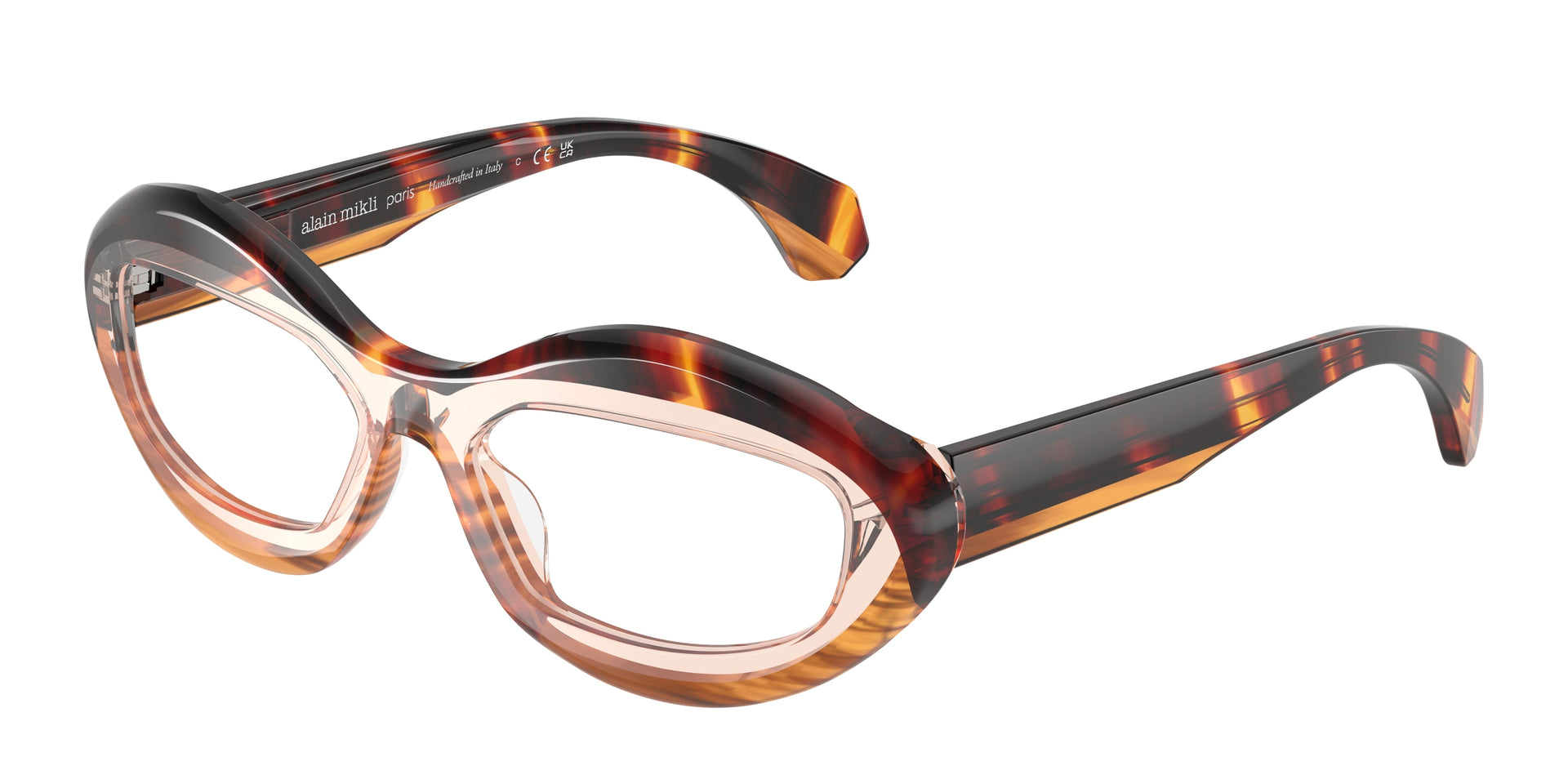 Alain Mikli A03539 Striped Havana/Peach/Havana Eyeglasses