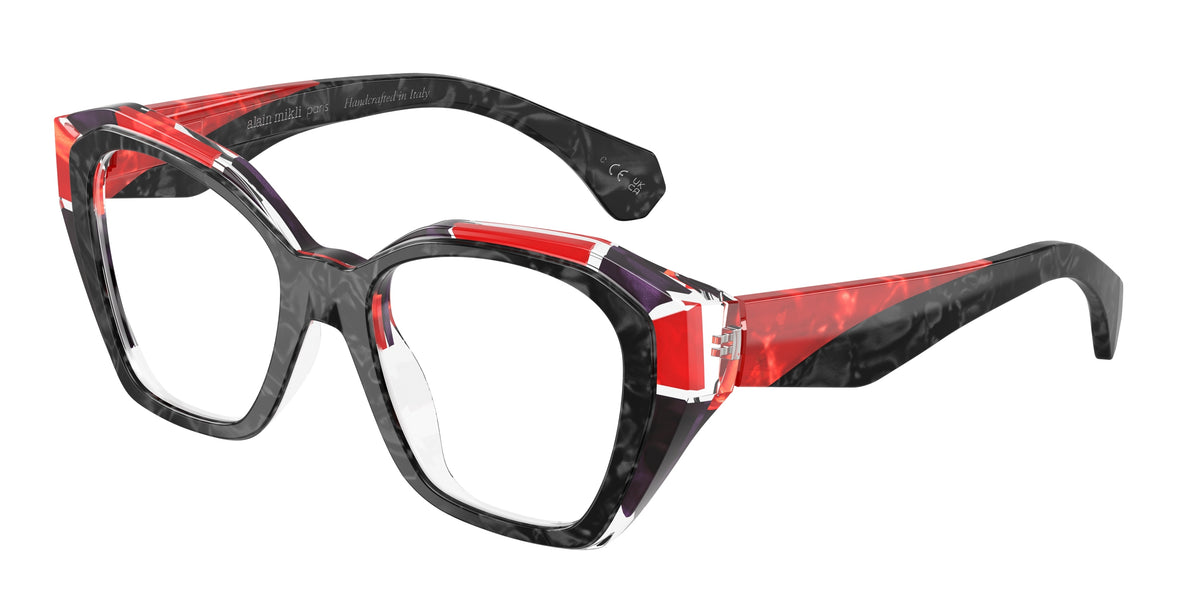 Alain Mikli A03542 Noir/Rouge/Purple Nacree Eyeglasses