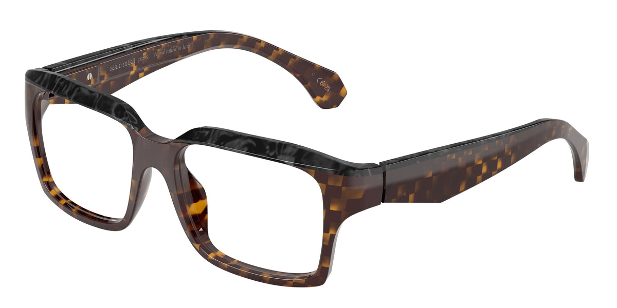 Alain Mikli A03556 Noir Nacree/Opalescent Havana Damier Eyeglasses