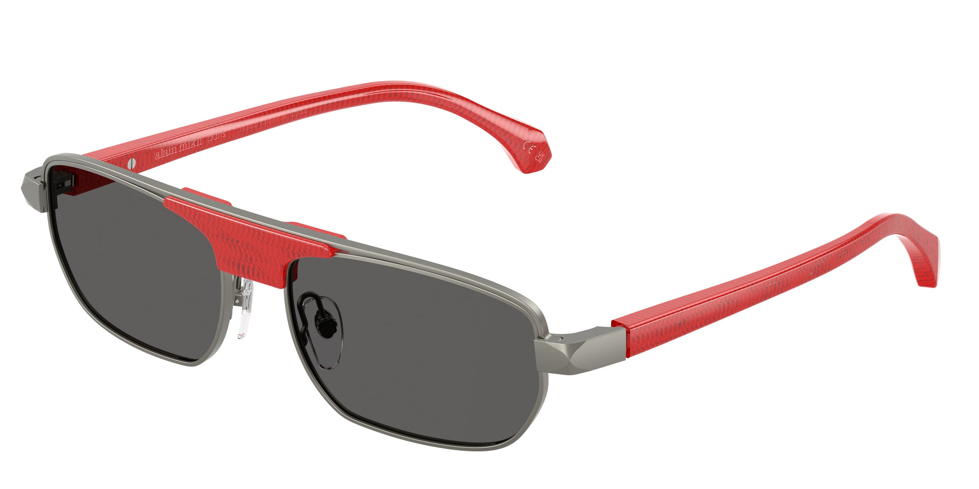 Alain Mikli A04502T Gunmetal/Pointillee Red Sunglasses