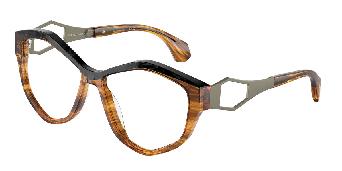 Alain Mikli A05501 Striped Havana/Noir Nacree Sunglasses
