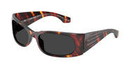 Alain Mikli A05509 Striped Havana Brown Yellow Sunglasses
