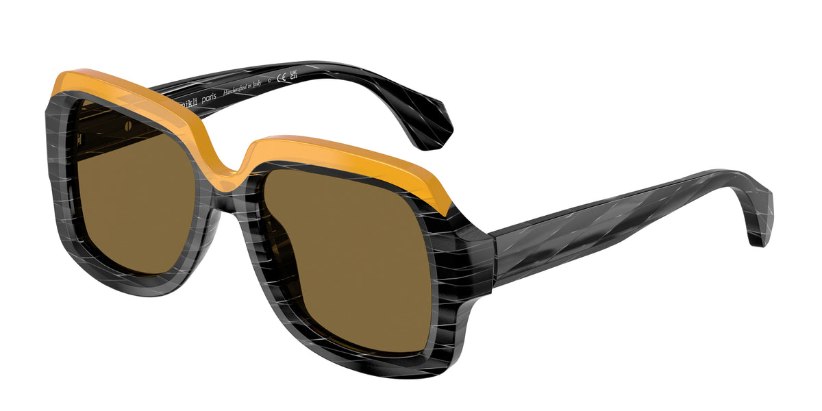 Alain Mikli A05516 Black Rhombus/Mustard Sunglasses