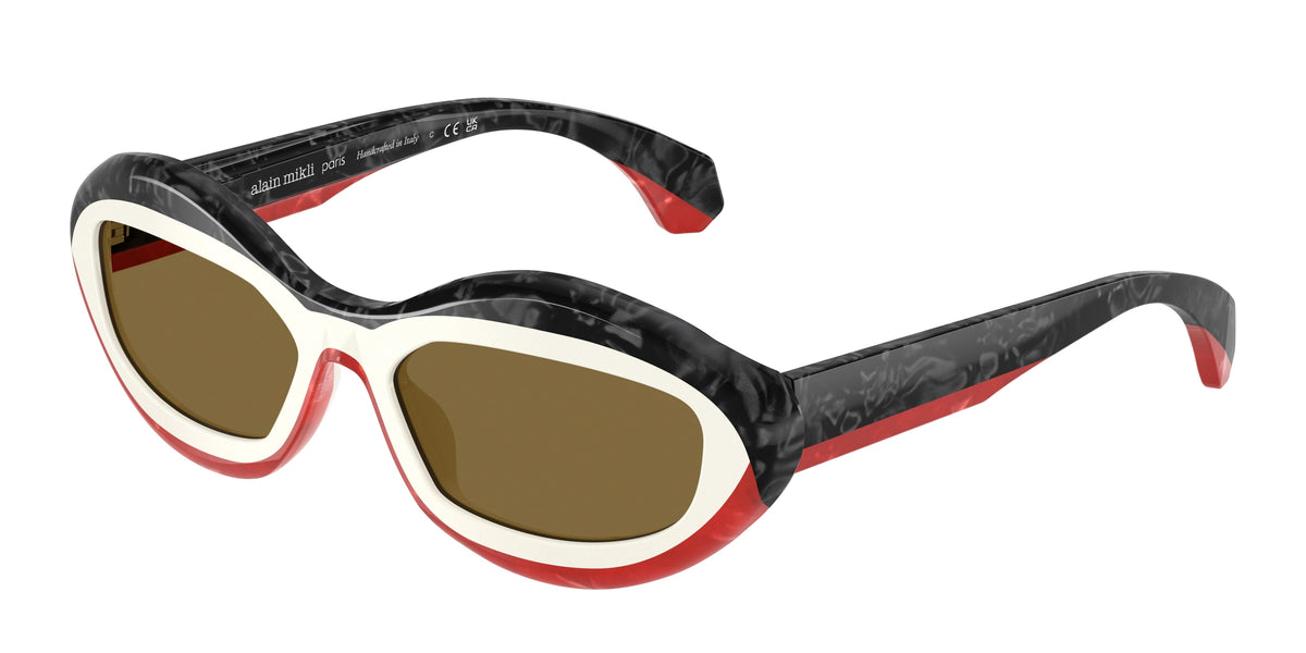 Alain Mikli A05517 Noir Nacree White/Rouge Nacree Sunglasses