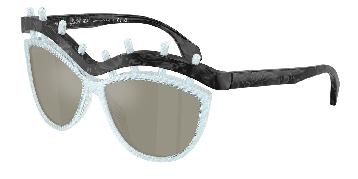 Alain Mikli A09502 Noir Nacree/Pointillee White Sunglasses