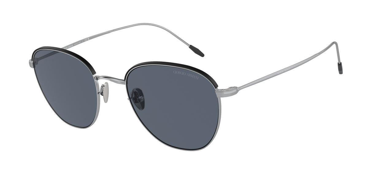 Giorgio Armani AR6048 Silver/Matte Black Sunglasses