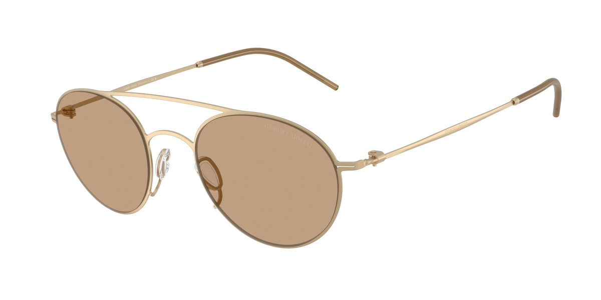 Giorgio Armani AR6169 Matte Pale Gold Sunglasses