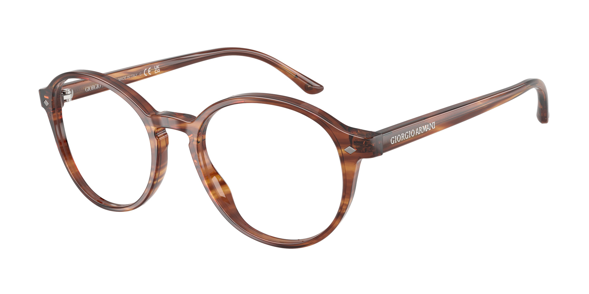 Giorgio Armani AR7004 Striped Brown Eyeglasses