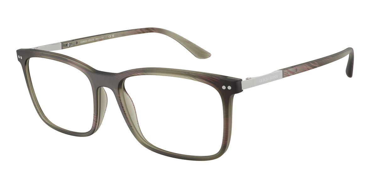 Giorgio Armani AR7122 Matte Striped Olive Eyeglasses