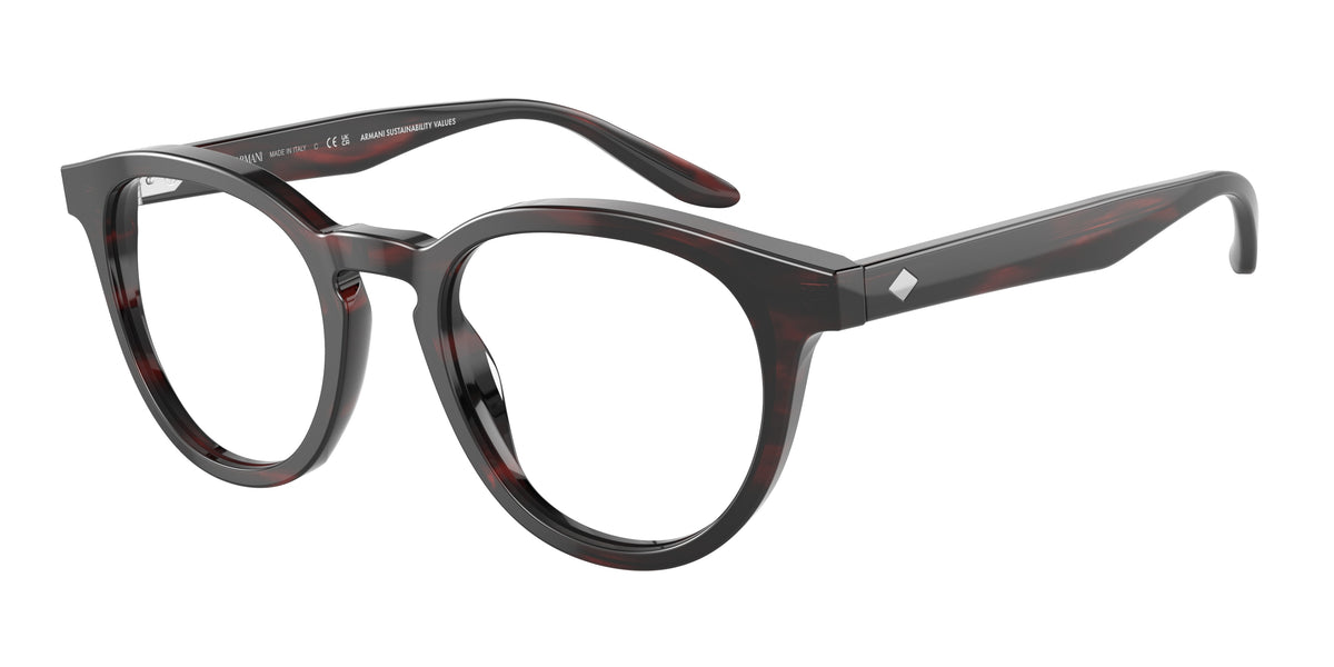 Giorgio Armani AR7227 Striped Brown Eyeglasses