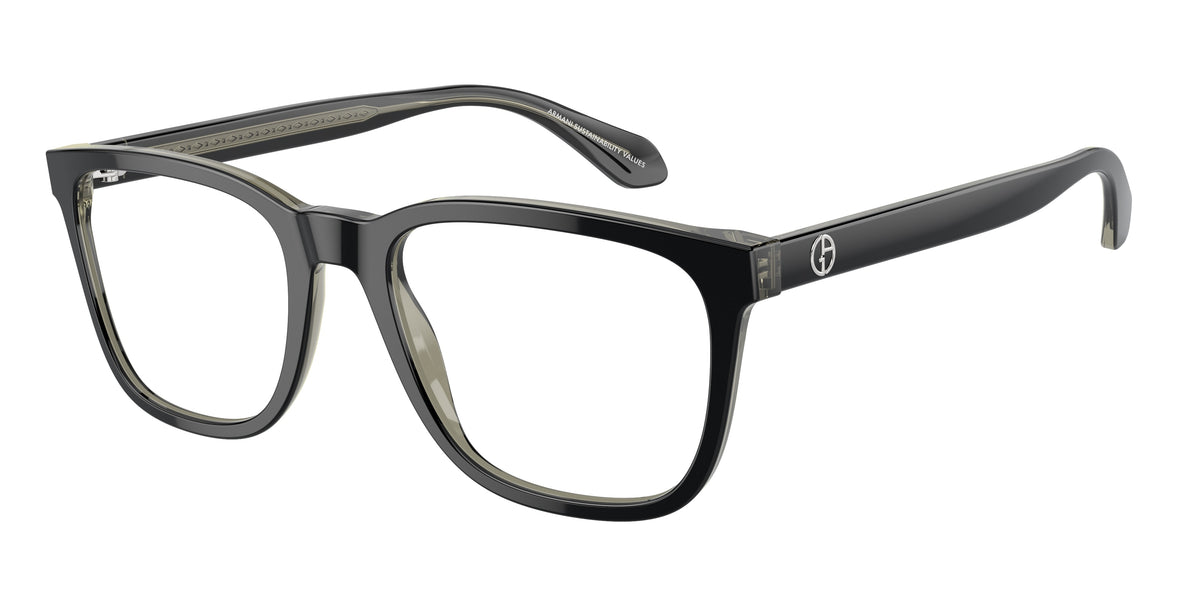 Giorgio Armani AR7255 Top Black/Transparent Green Eyeglasses
