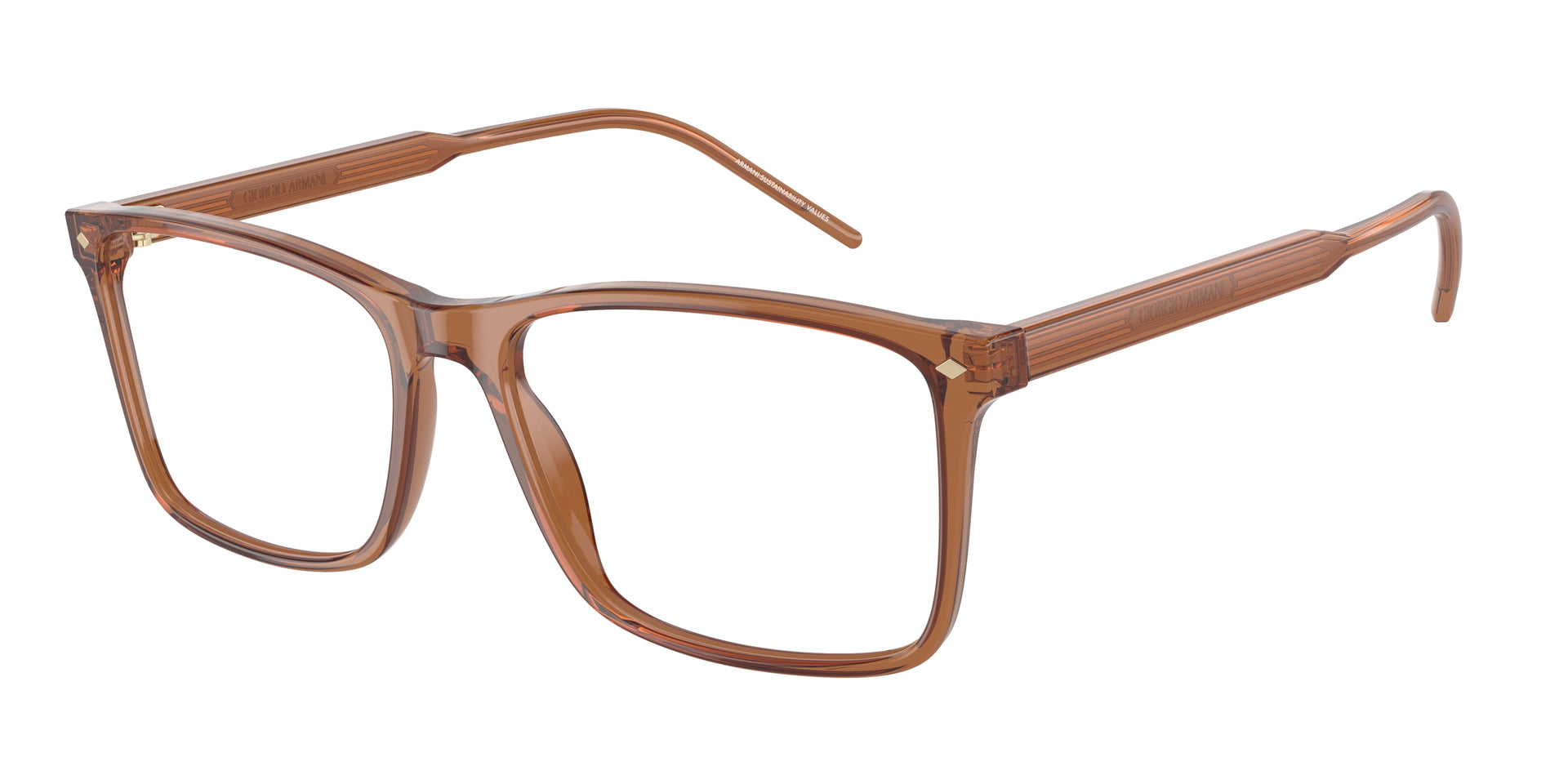 Giorgio Armani AR7258 Transparent Brown Eyeglasses