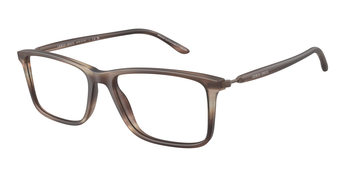 Giorgio Armani AR7261 Matte Stripped Brown Eyeglasses