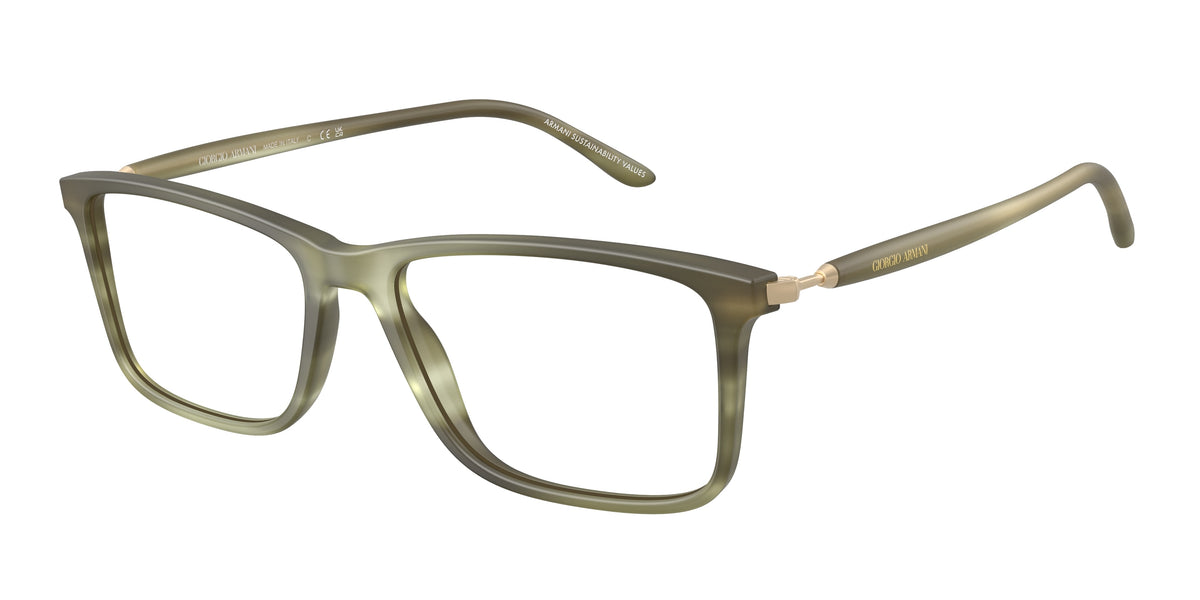 Giorgio Armani AR7261 Matte Stripped Green Eyeglasses