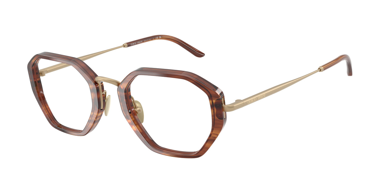 Giorgio Armani AR7282 Striped Brown Eyeglasses