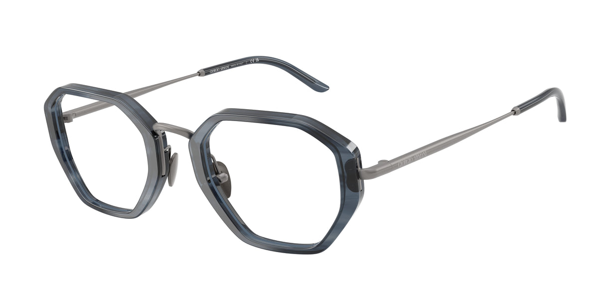 Giorgio Armani AR7282 Striped Smoke Eyeglasses