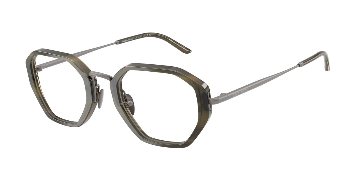 Giorgio Armani AR7282 Striped Green Eyeglasses