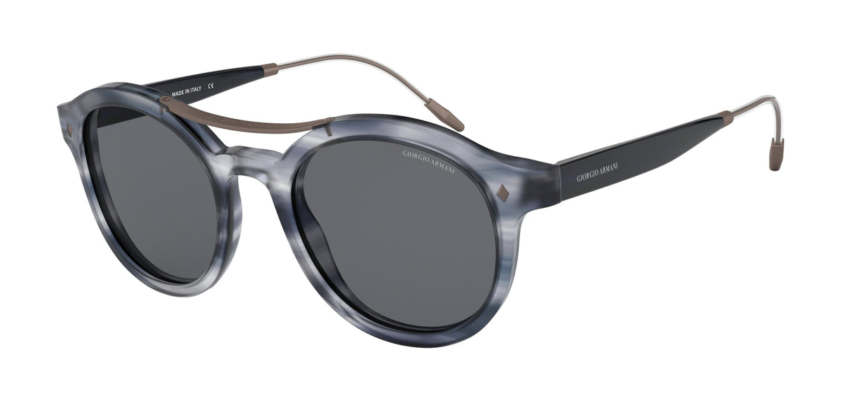 Giorgio Armani AR8119 Striped Grey Sunglasses