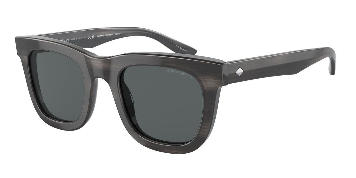 Giorgio Armani AR8171 Striped Grey Sunglasses