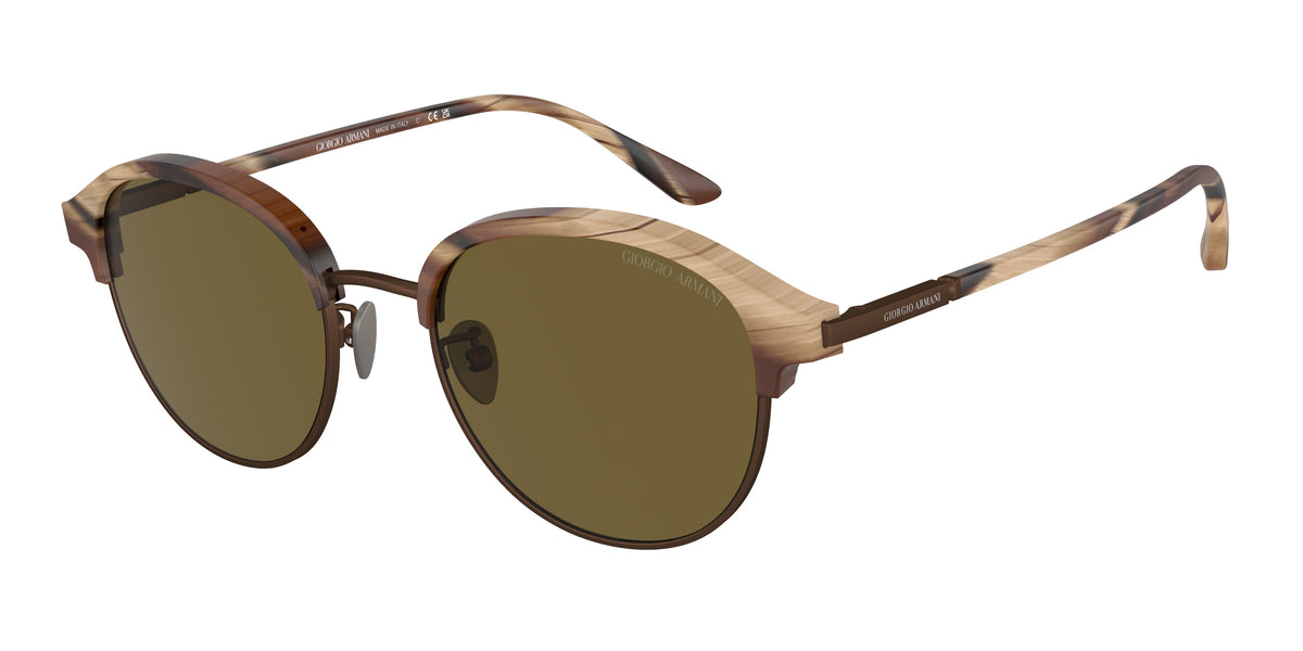 Giorgio Armani AR8215 Matte Brown Horn Sunglasses