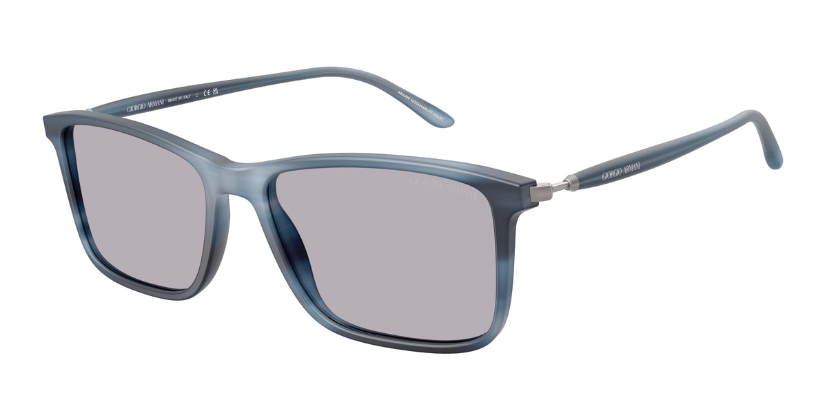 Giorgio Armani AR8218 Matte Striped Blue Sunglasses