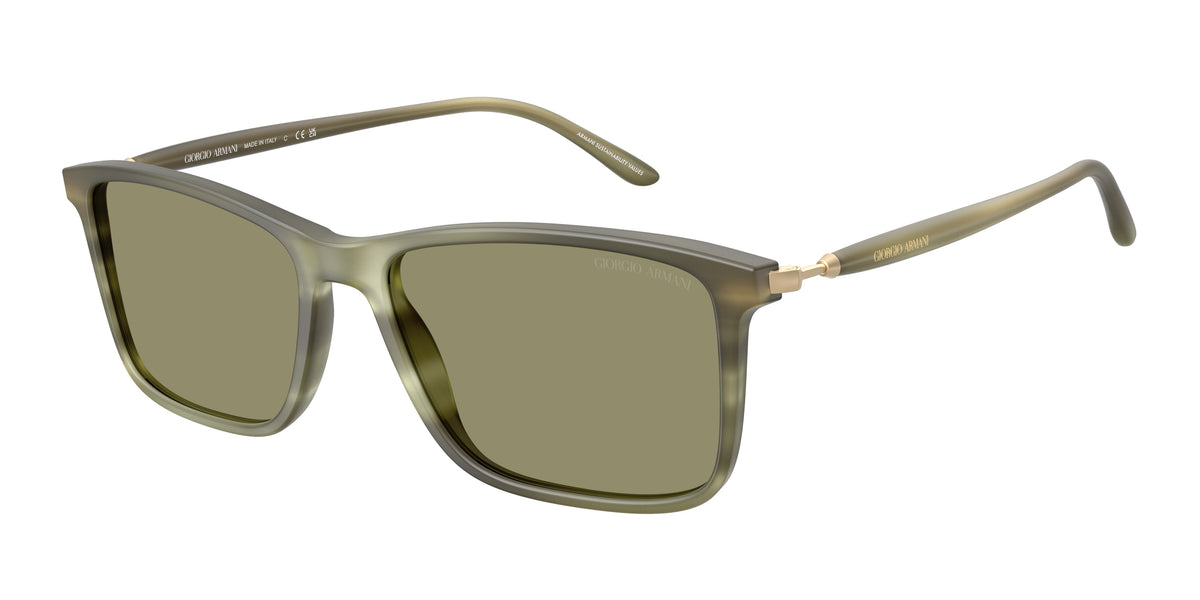 Giorgio Armani AR8218 Matte Striped Green Sunglasses