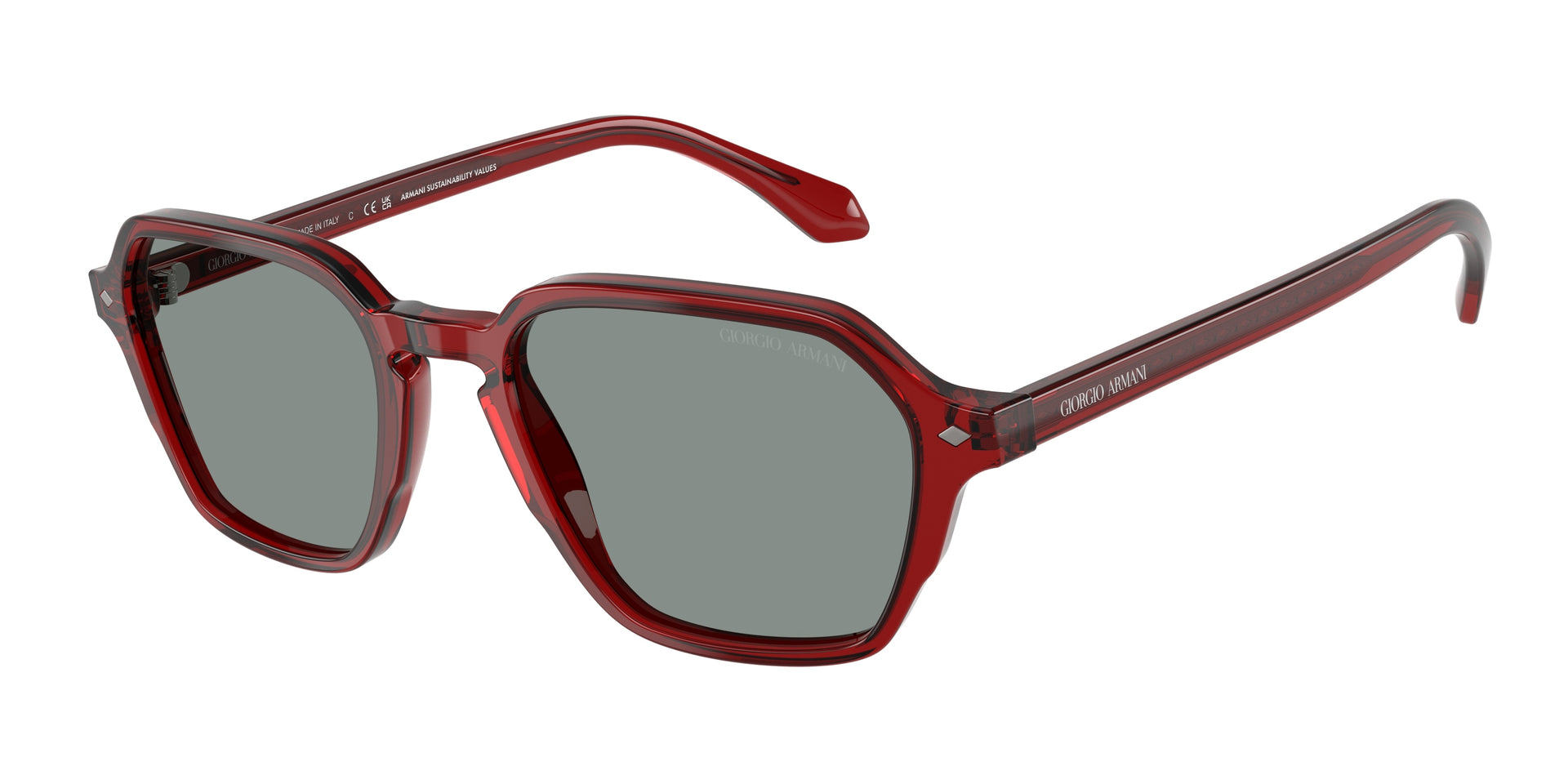 Giorgio Armani AR8220 Transparent Bordeaux Sunglasses