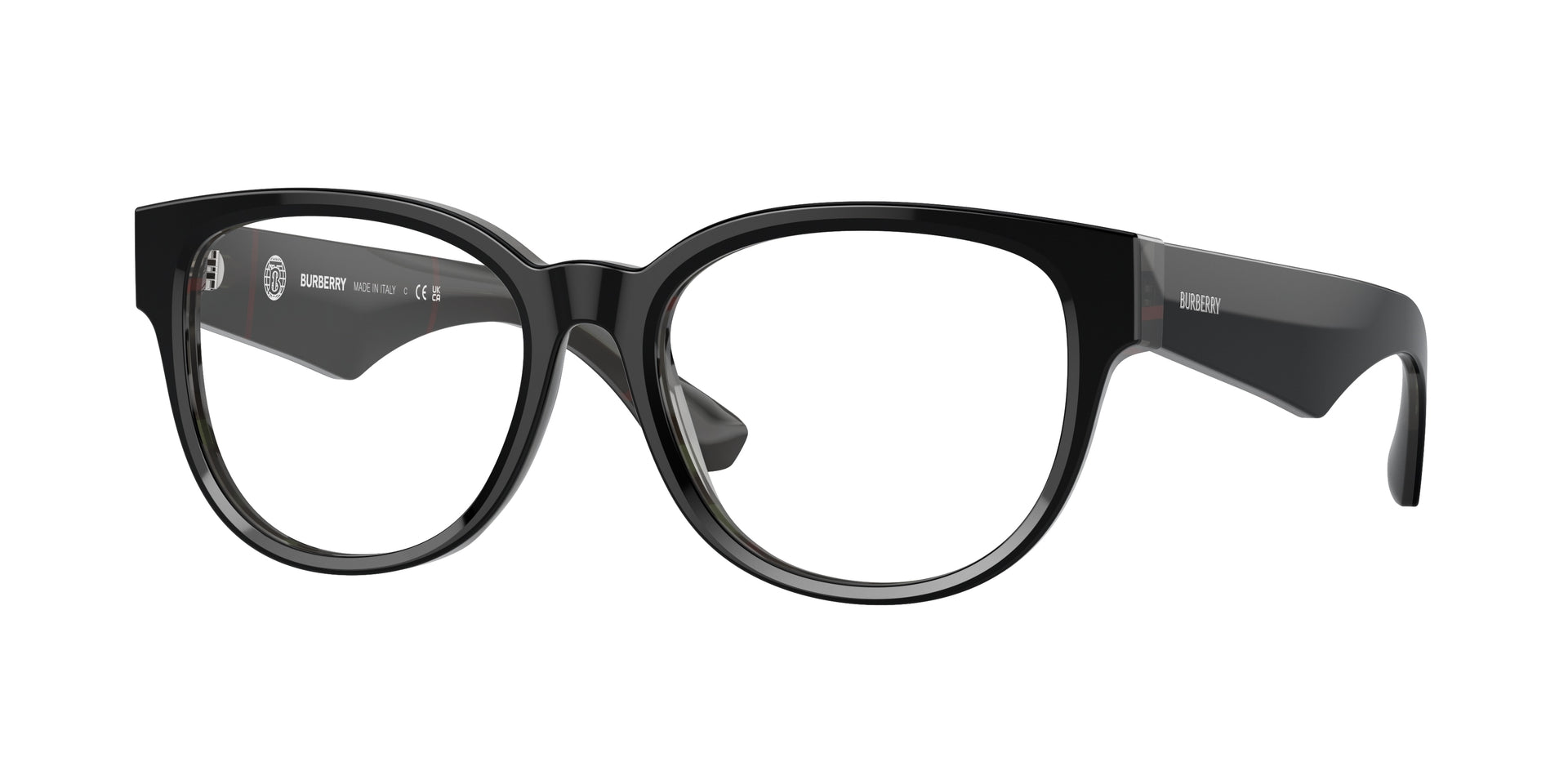 Burberry BE2410F Top Black On Vintage Check Eyeglasses