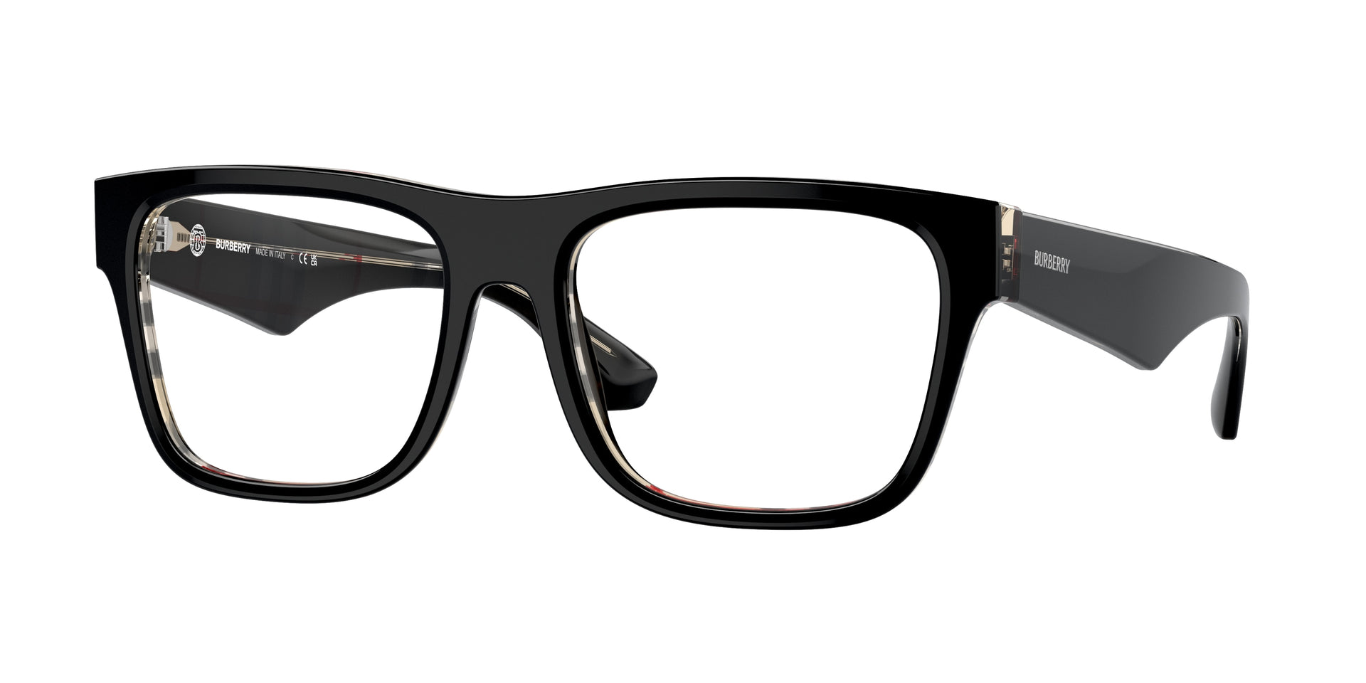 Burberry BE2411F Top Black On Vintage Check Eyeglasses