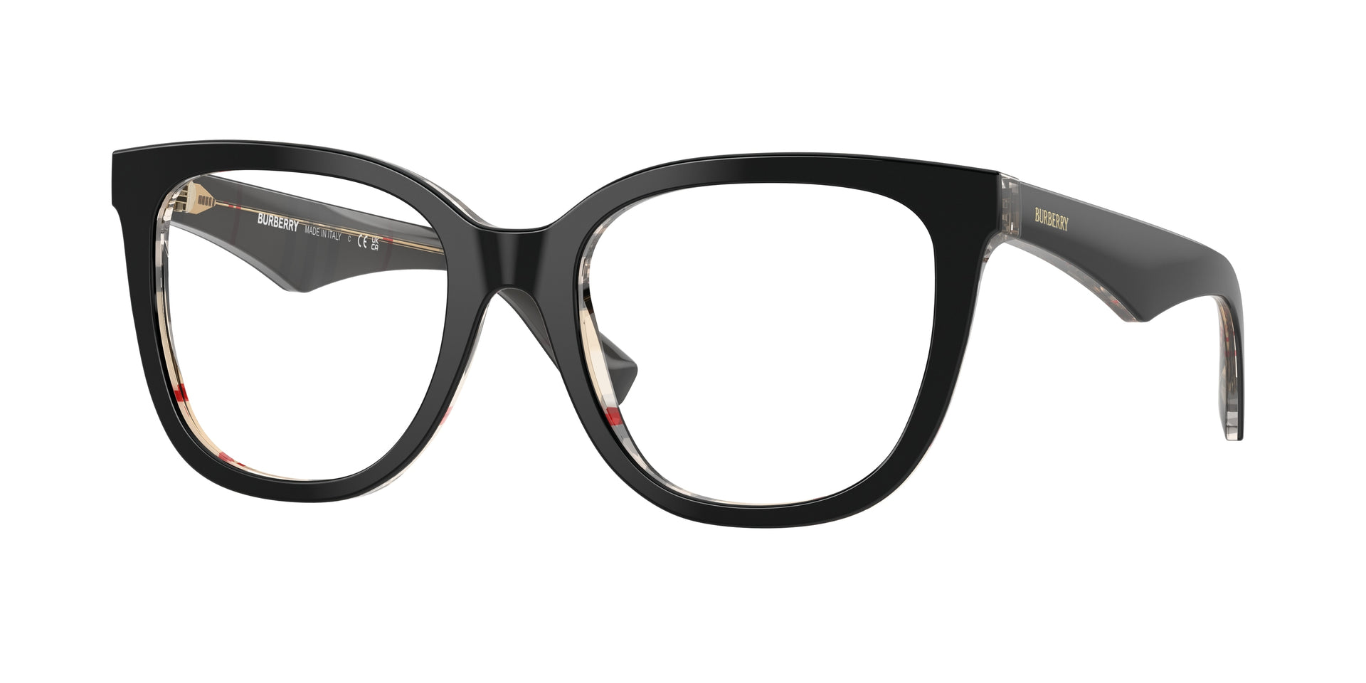 Burberry BE2415F Top Black On Vintage Check Eyeglasses