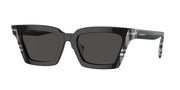 Burberry BE4392U Black/Check White Black Sunglasses