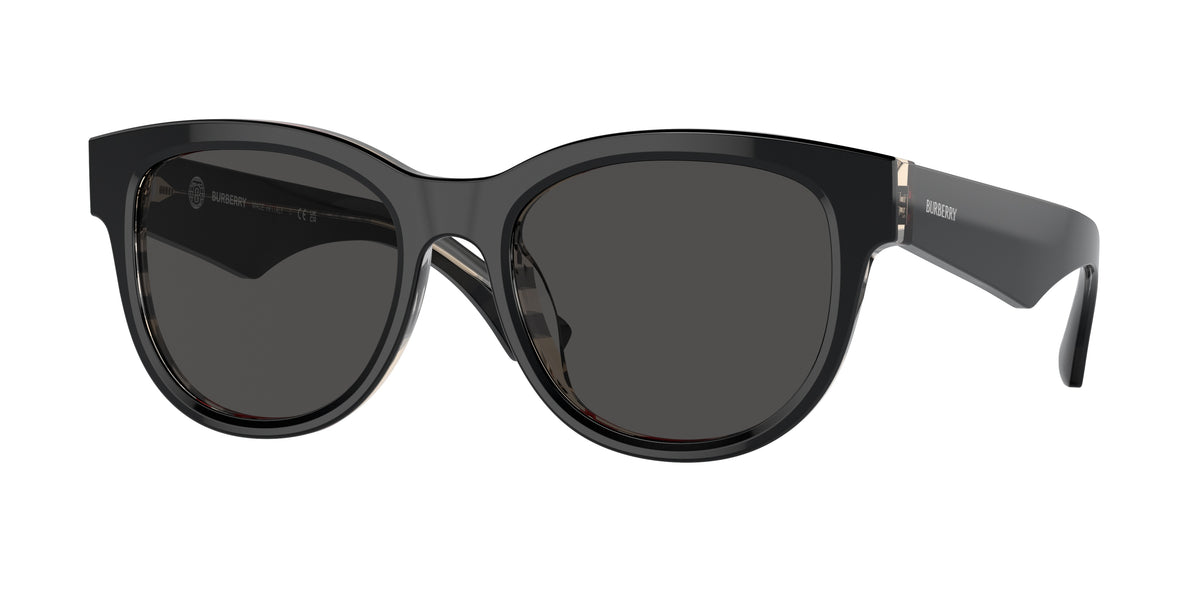 Burberry BE4432U Top Black On Vintage Check Sunglasses