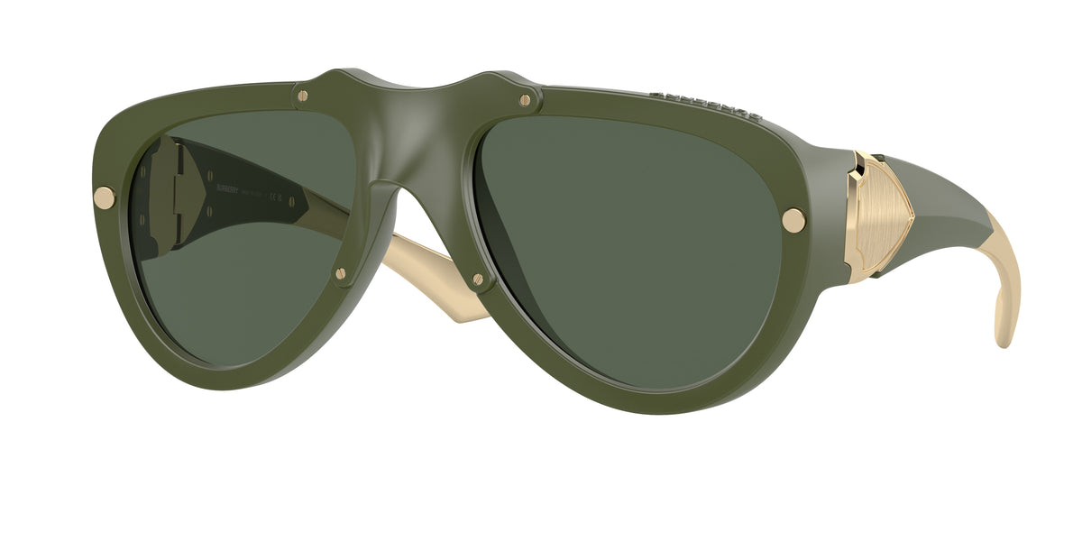 Burberry BE4433U Green Rubber Sunglasses