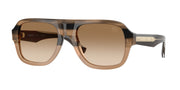 Burberry BE4478 Striped Beige Sunglasses